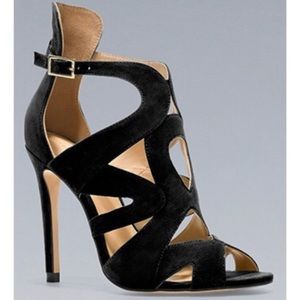 Zara Black Suede Sandals